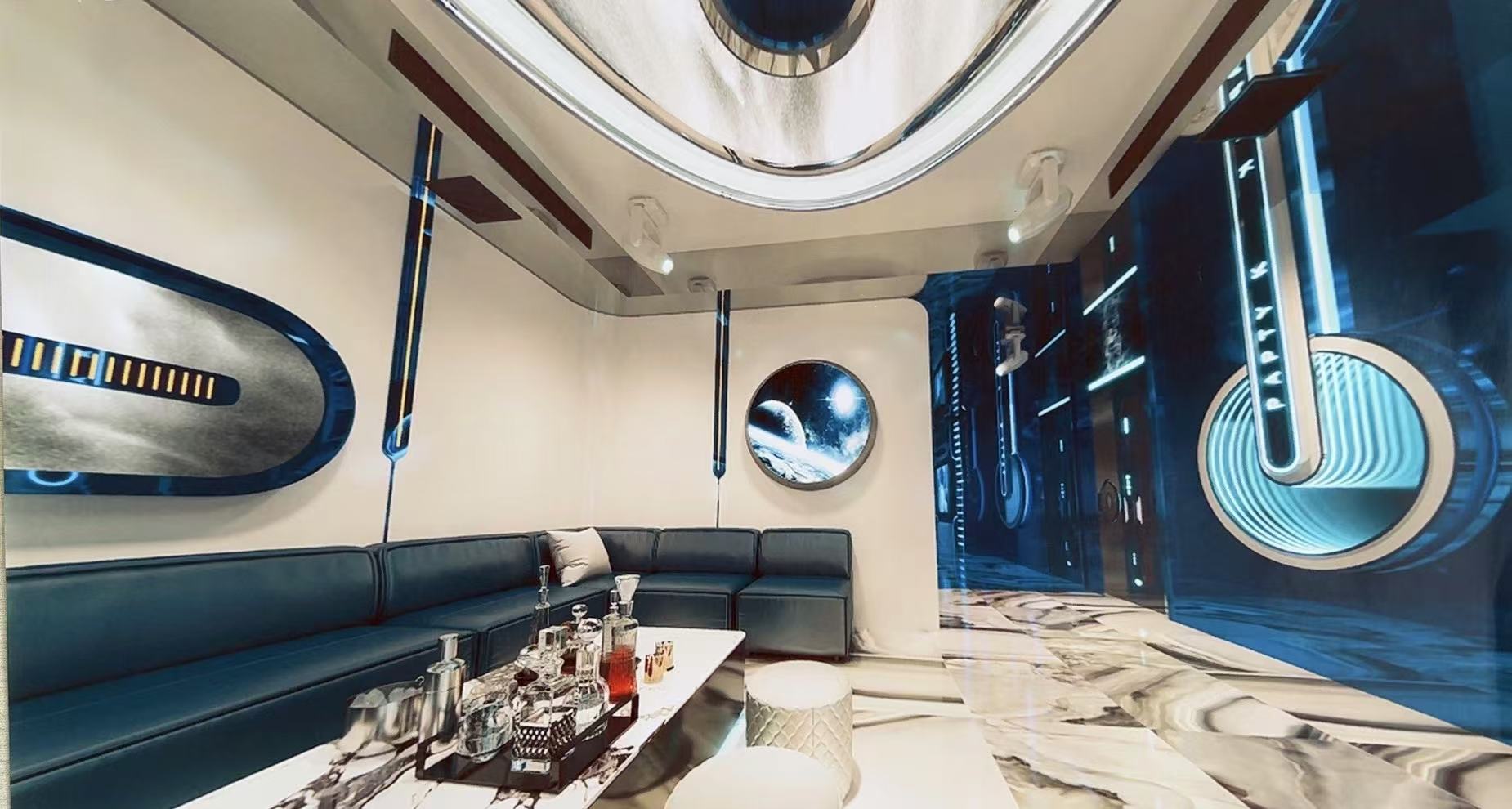 上海俪豪国际商务KTV酒水与果盘陈列