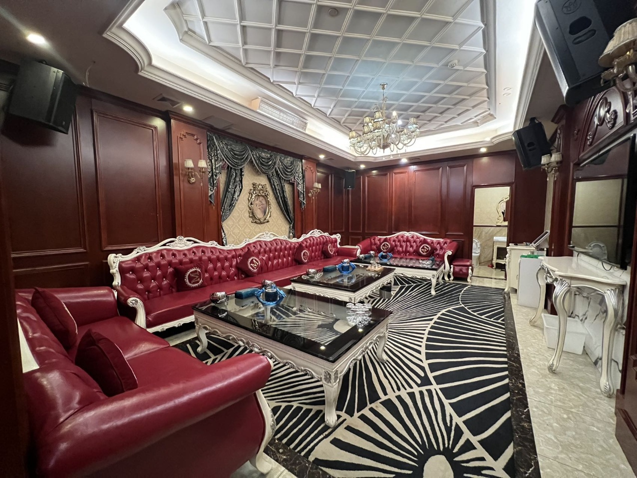 九号会所商务KTV走廊与独立化妆间