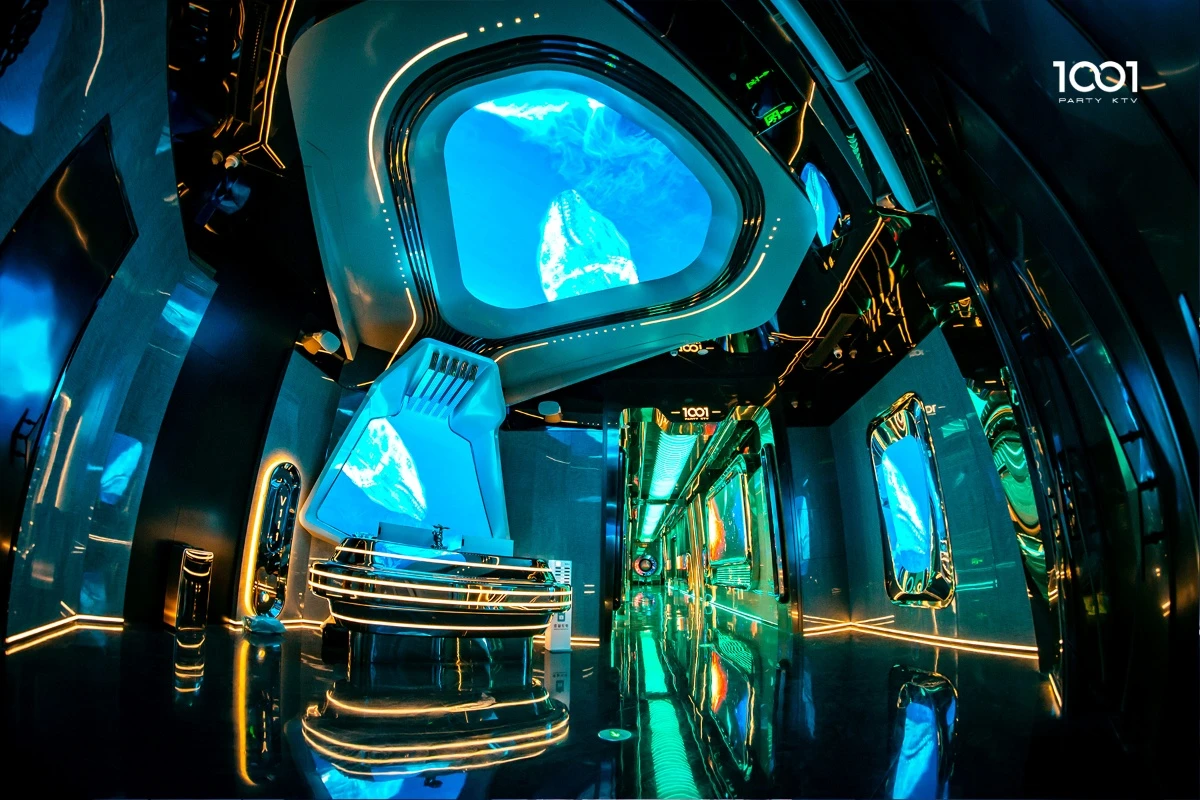 1001PARTY商务KTV走廊灯光氛围