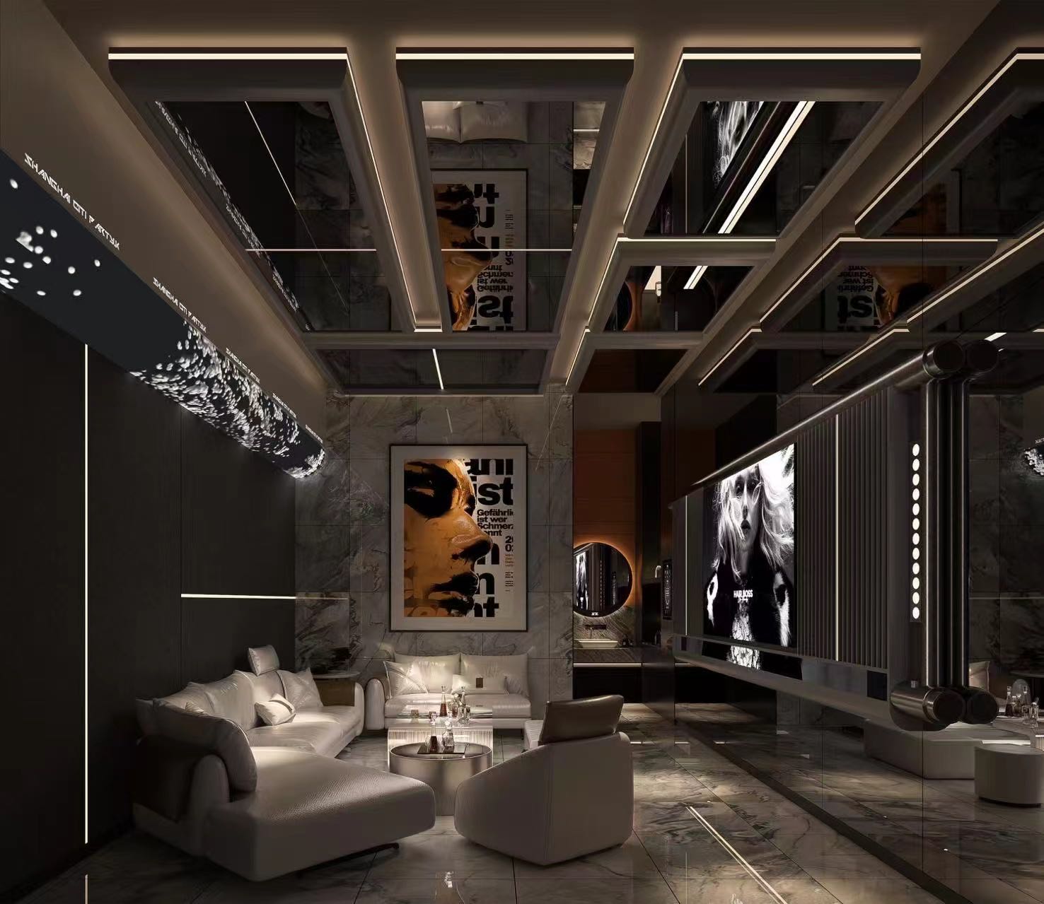 上海商务梧桐KTV夜景外观