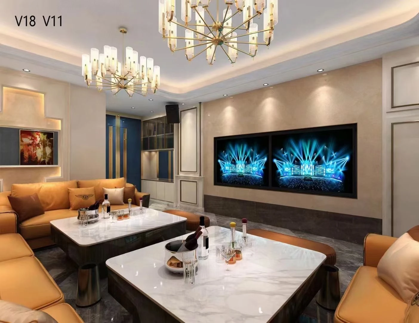 兰州商务KTV雪茄廊酒柜与私享吧台