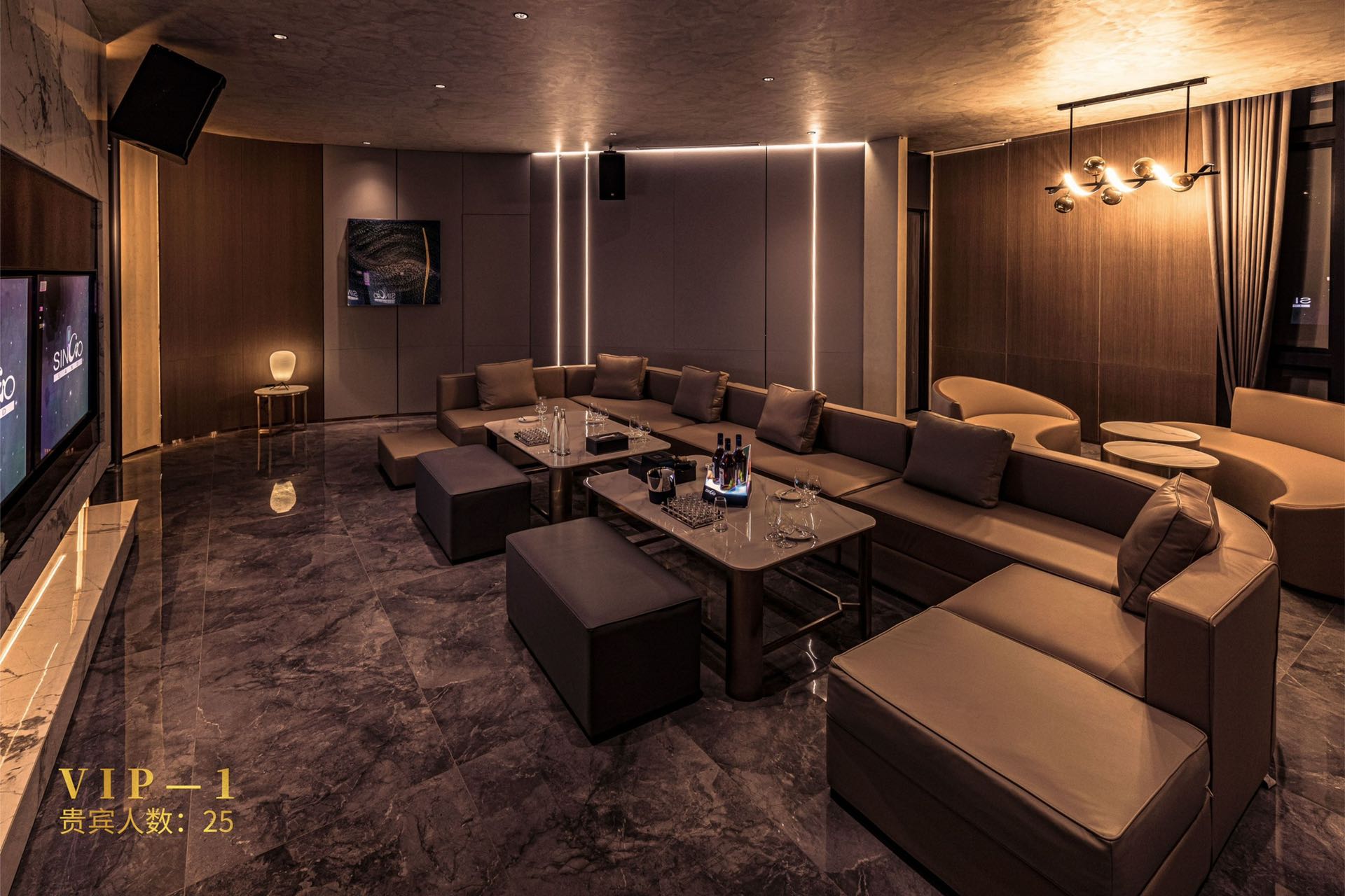 天安千树商务KTV包厢内部