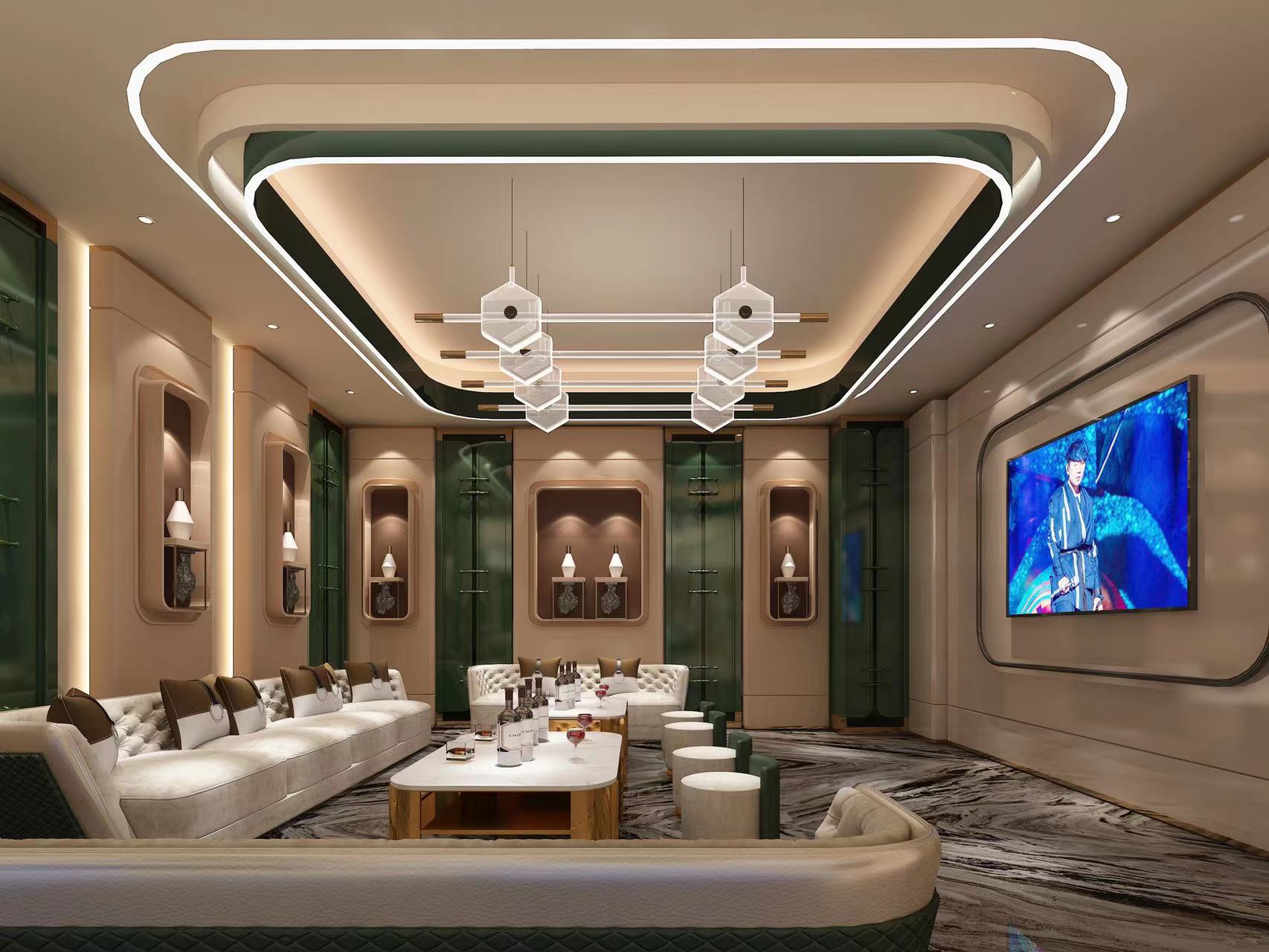 上海商务熙悦汇KTV大堂夜景