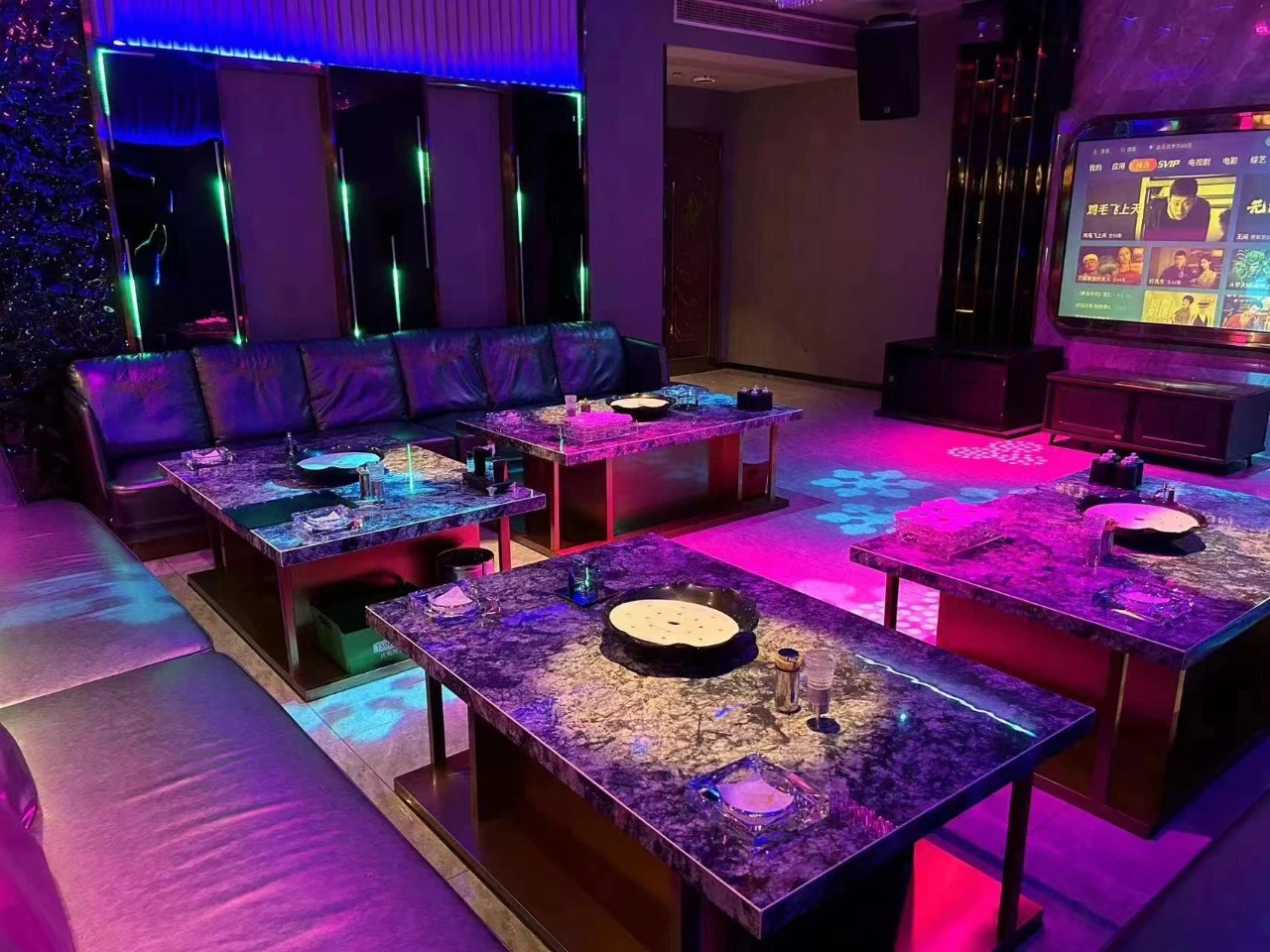 天津群利达仁商务KTV豪华包厢全景