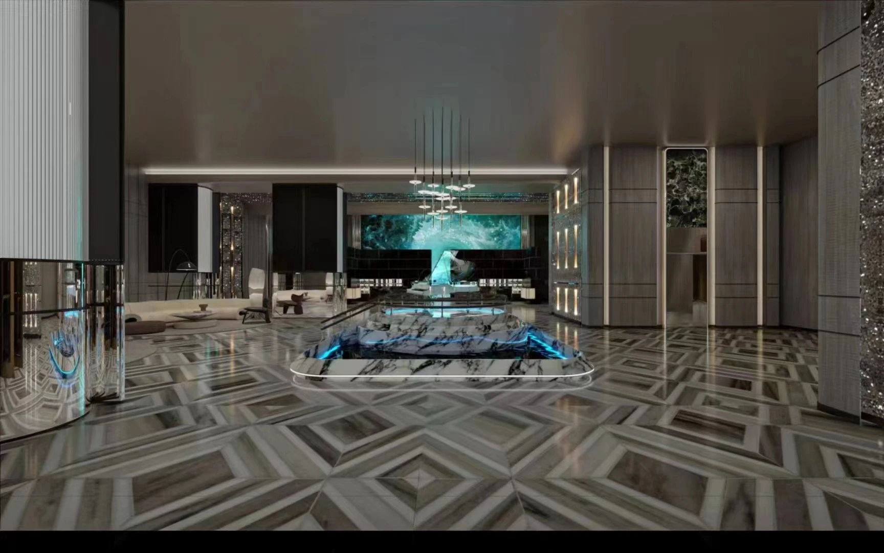 重庆罗曼达商务KTV包房夜景香槟2000