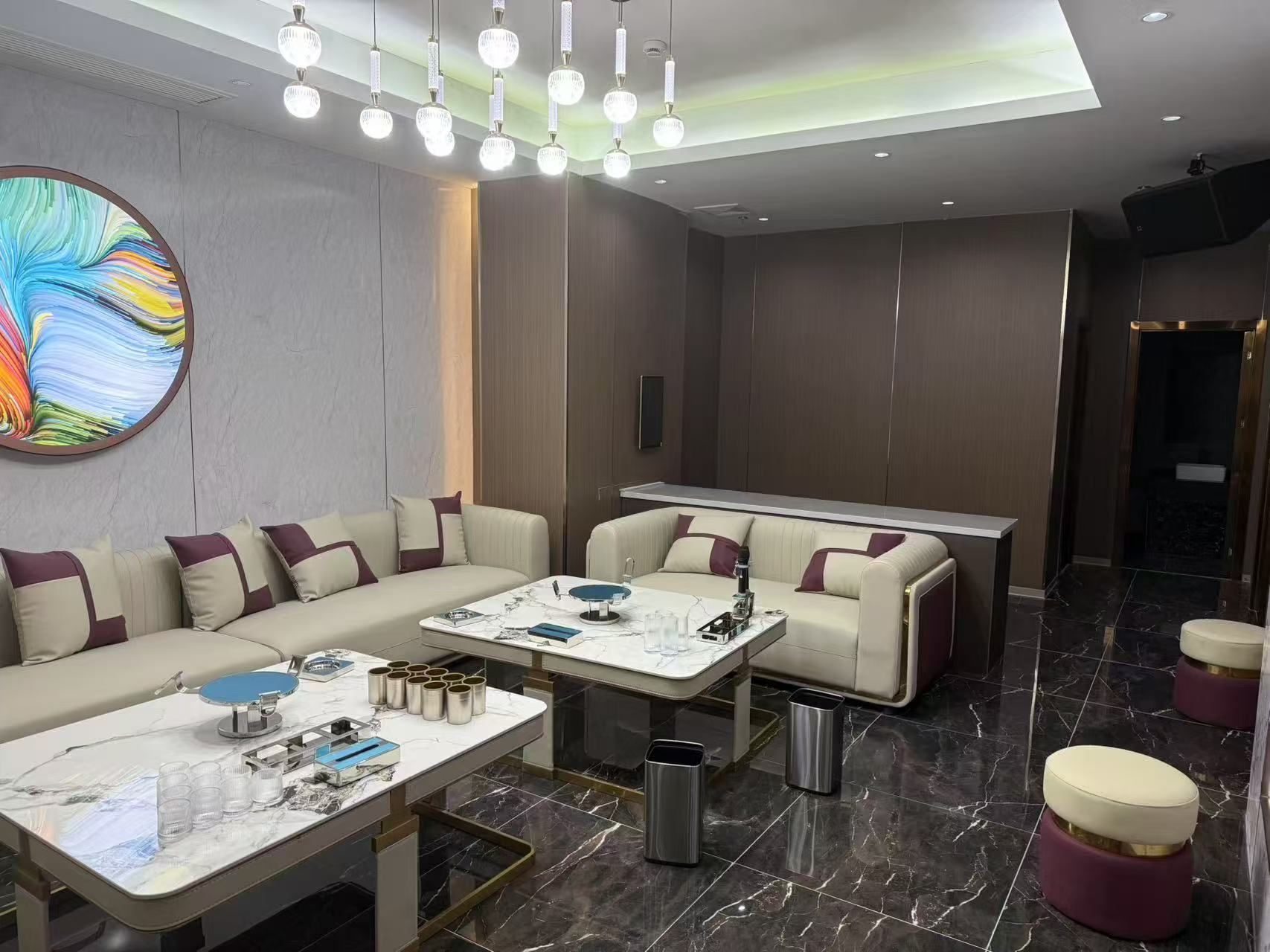 苏州吴中区商务KTV港龙国际娱乐会所包厢实景