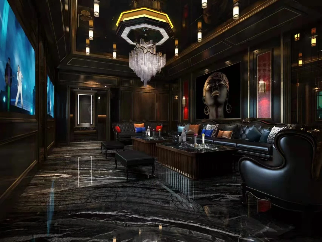 豪门夜宴大厅水晶吊灯